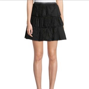 Alice + Olivia Iggy Black Lace Mini Skirt